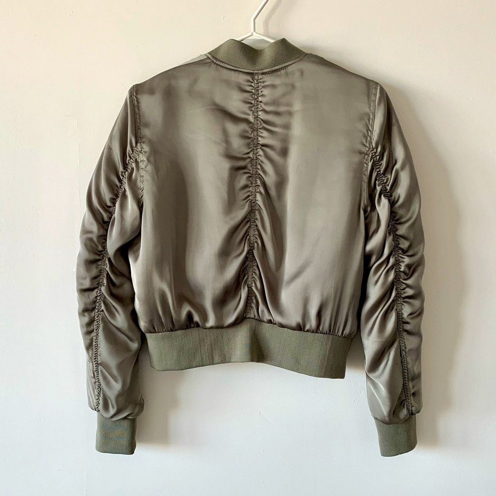 Olive Bomber Jacket - Picture 2 of 2